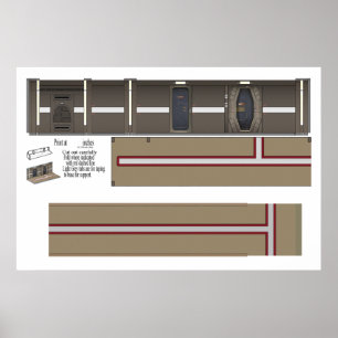 Defiant Corridor Diorama Backdrop Poster