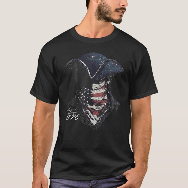 Defiant Since 1776 on back  T-Shirt (Front)