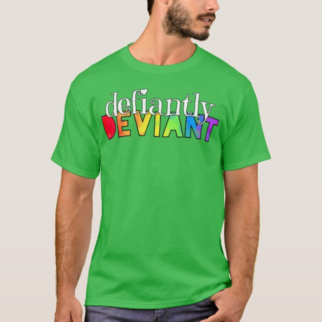 Defiantly Deviant music retro T-Shirt (Front)