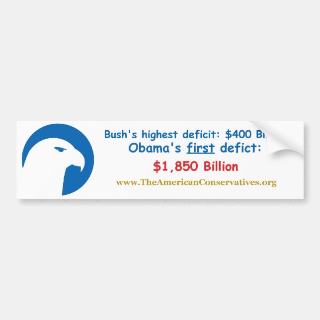Deficits Bumper Sticker (Front)