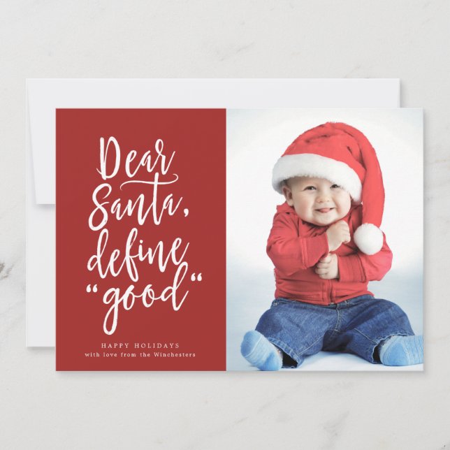 Define "Good" Photo Holiday Card (Front)