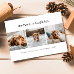 Define Naughty Funny Pet Dog Photo Christmas Holiday Card<br><div class="desc">Introducing our "Define Naughty Funny Pet Dog Photo Christmas Holiday Card, " a delightful and humourous option for embracing the festive spirit with your furry companion. This card features a playful pet dog and adds a comedic twist to the traditional holiday list of behaviour. If you're a dog lover or...</div>