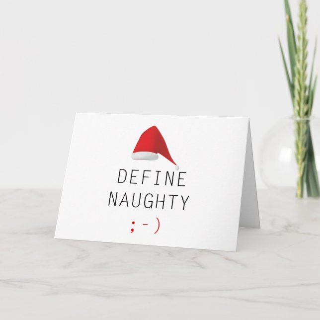 Define Naughty Holiday Card (Front)