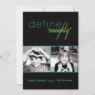 Define Naughty Pop Holiday Card