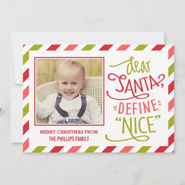 Define Nice Christmas Photo Card (Front)