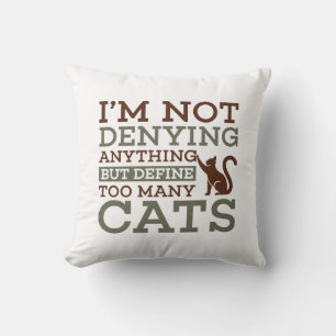 Define Too Many Cats Cushion