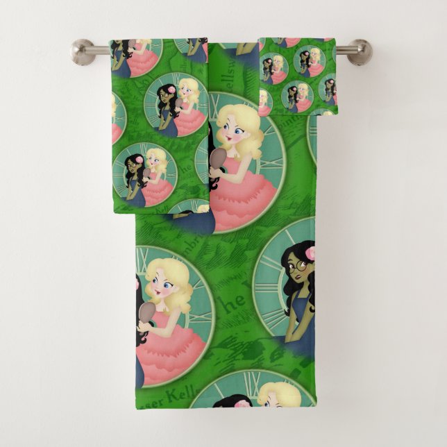 define washing up the green bath towel set (Insitu)