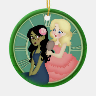 define washing up the green ceramic ornament