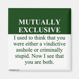 Defining the Meaning of Mutually Exclusive (3) Magnet