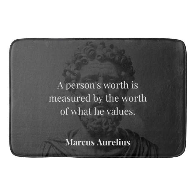 Defining Worth: Marcus Aurelius on Values Bath Mat (Front)