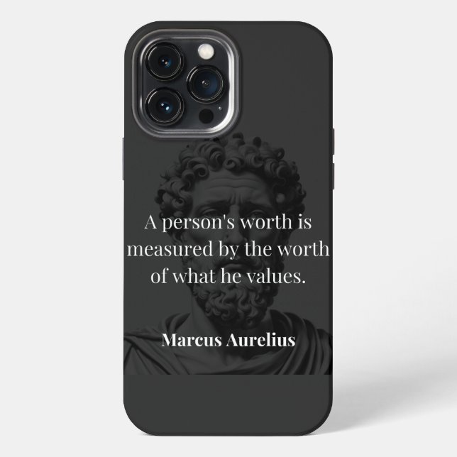Defining Worth: Marcus Aurelius on Values iPhone Case (Back)