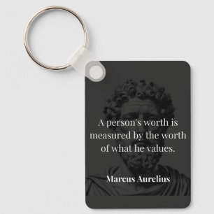 Defining Worth: Marcus Aurelius on Values Key Ring