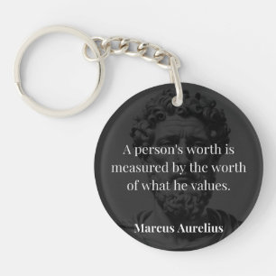 Defining Worth: Marcus Aurelius on Values Key Ring