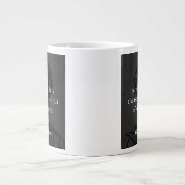 Defining Worth: Marcus Aurelius on Values Large Coffee Mug (Front)