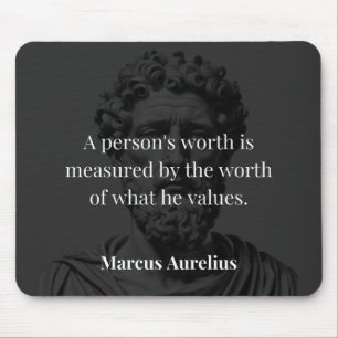 Defining Worth: Marcus Aurelius on Values Mouse Pad