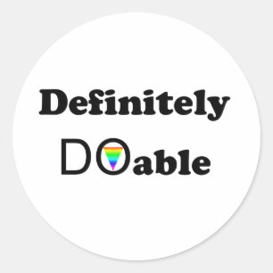 Definitely Doable Classic Round Sticker