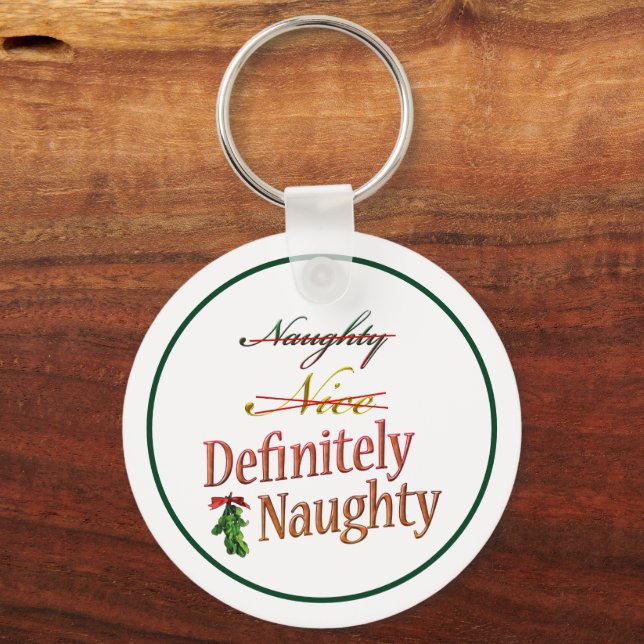 Definitely Naughty Key Ring (Back)