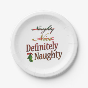 Definitely Naughty Paper Plate