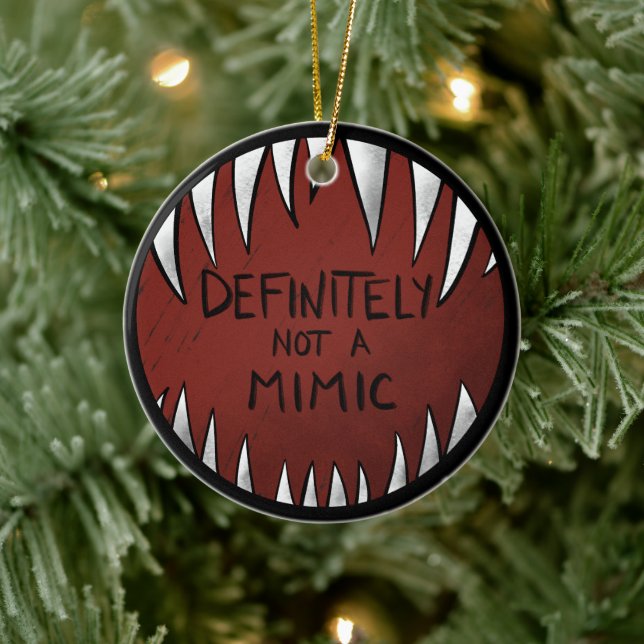 Definitely NOT a Mimic D&D Gaming Gifts Ceramic Ornament (Tree)
