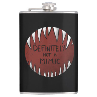 Definitely NOT a Mimic D&D Gaming Gifts Hip Flask