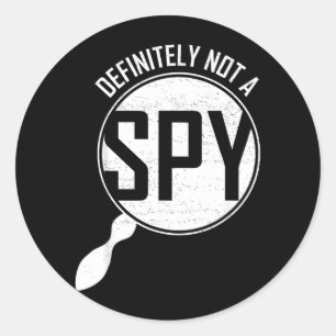 Definitely Not A Spy Funny Halloween Costume Classic Round Sticker