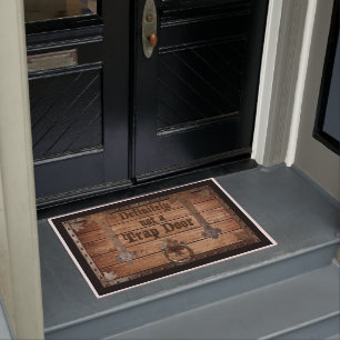 Definitely Not A Trap Door Rug, Funny Trap Doormat