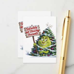 Definitely Not Stealing Presents Enclosure Card