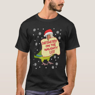 Definitely On Naughty List Parrot I Green Monk Par T-Shirt