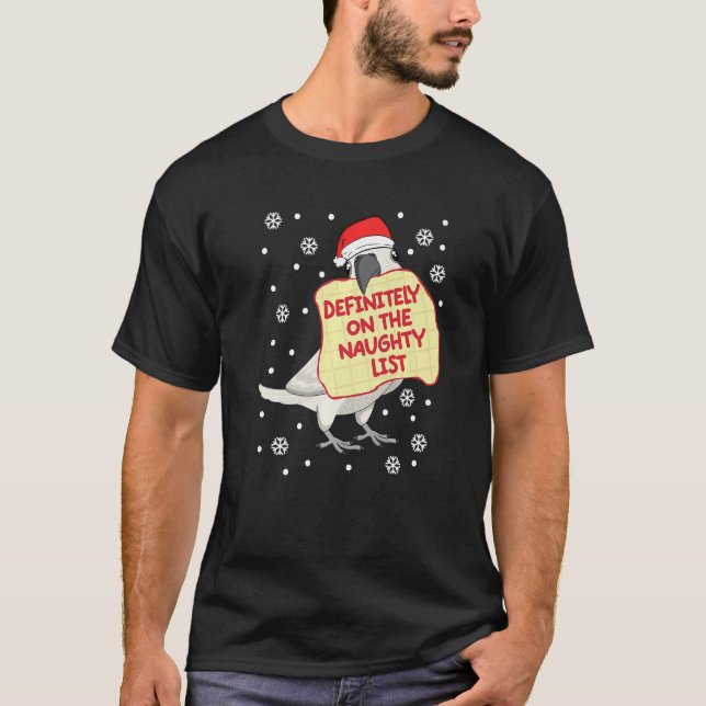 Definitely On Naughty List Parrot I Sulphur creste T-Shirt (Front)