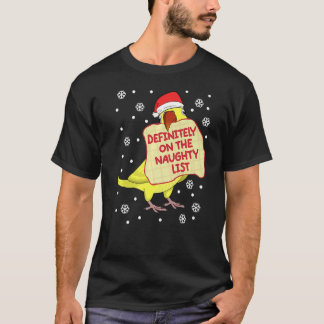 Definitely On Naughty List Parrot I Yellow Indian  T-Shirt