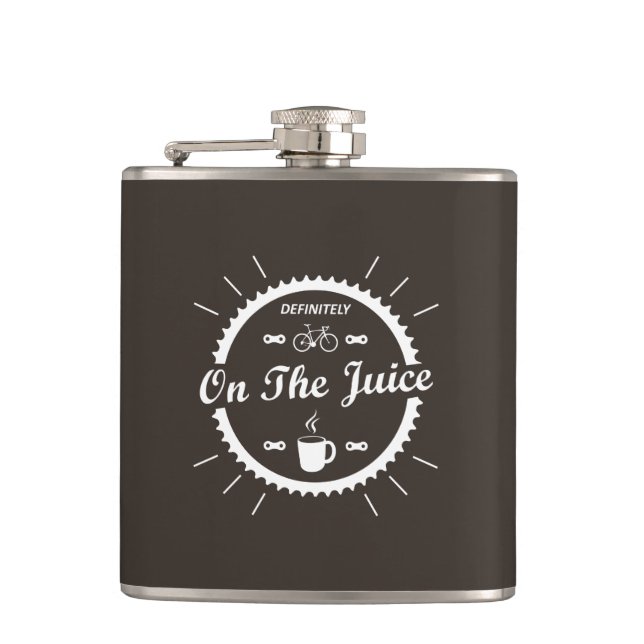 Definitely On The Juice Cycling Hip Flask (Front)