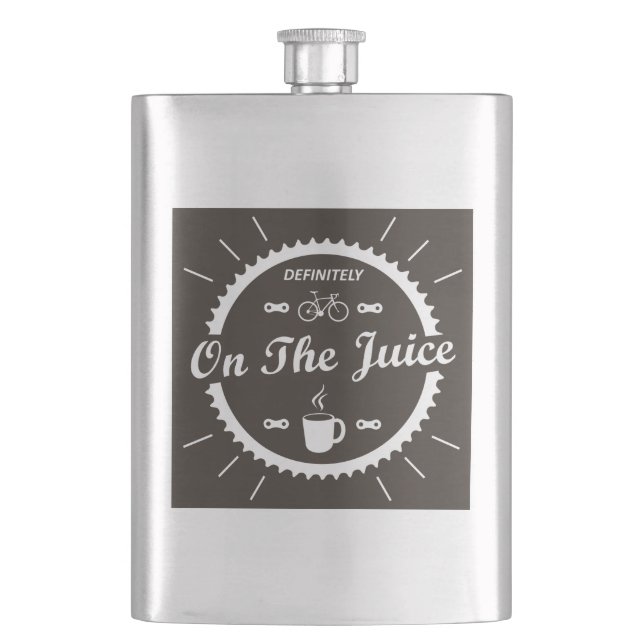 Definitely On The Juice Cycling Hip Flask (Front)