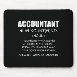 Definition accountant funny cpa gift taxation audi mouse pad