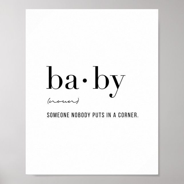 Definition Baby Poster (Front)
