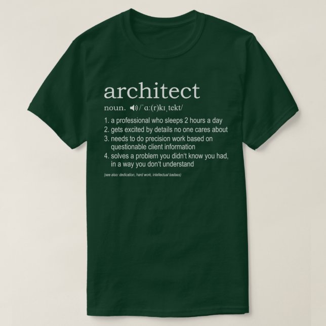 Definition for architects T-Shirt (Design Front)