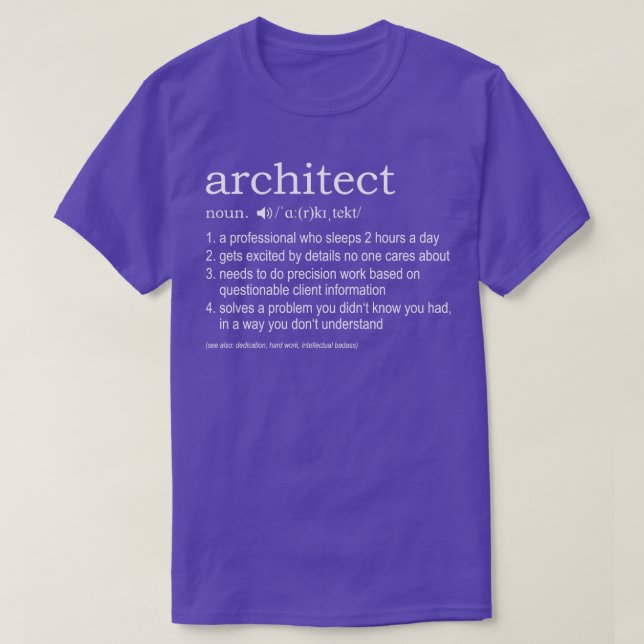 Definition for architects T-Shirt (Design Front)