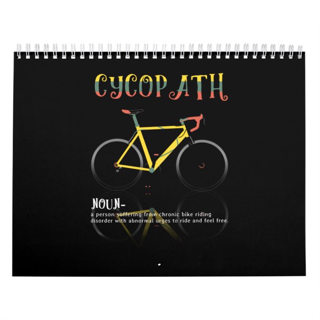 Definition Funny Cycling Addict Gift for Calendar (Cover)