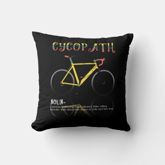 Definition Funny Cycling Addict Gift for Cushion (Front)