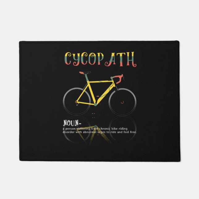 Definition Funny Cycling Addict Gift for Cyclist Doormat (Front)