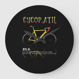 Definition Funny Cycling Addict Gift for Large Clock
