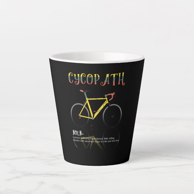 Definition Funny Cycling Addict Gift for Latte Mug (Front)