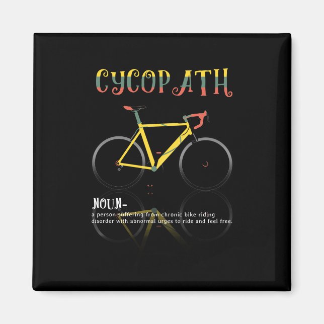 Definition Funny Cycling Addict Gift for Magnet (Front)