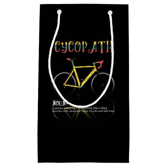 Definition Funny Cycling Addict Gift for Small Gift Bag (Front)