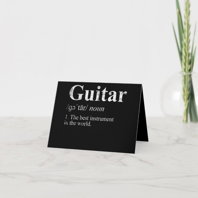 Definition Guitar | Best Instrument In World Thank You Card (Front)