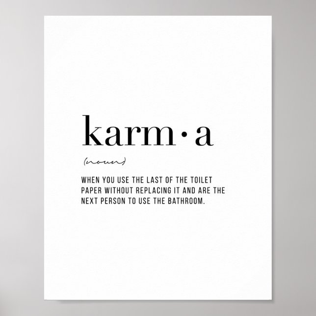 Definition Karma Poster (Front)