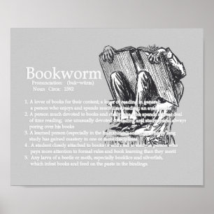 Definition of a Bookworm Poster