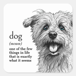 Definition Of a DOG  Square Sticker