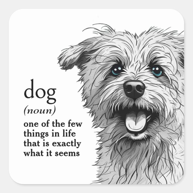 Definition Of a DOG  Square Sticker (Front)