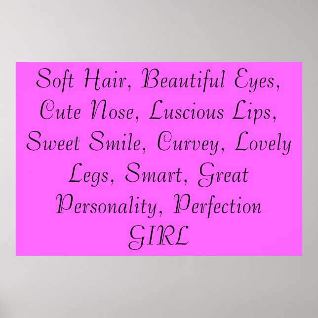 Definition of a girl poster (Front)