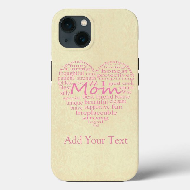 Definition Of A Mother-Heart Outline by STaylor Case-Mate iPhone Case (Back)